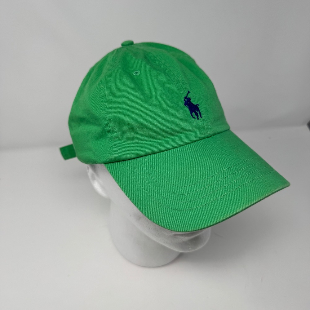 Polo Ralph Lauren Mens Green Cotton Chino Baseball Cap Hat One Size